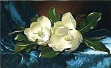 Magnolias on a Blue Velvet Cloth by Martin Johnson Heade